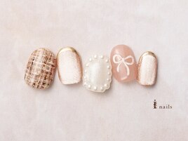 ツイードリボンネイル