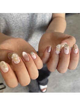 ミントリーフ バイ リート(Mint leaf by Reat)/ホワイトニュアンスネイル