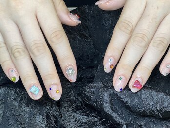モアグラム 吉祥寺店(More Glam)/カラフルな宝石ネイル