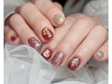 コンサート(Concert)/大人の華やかXmasネイル