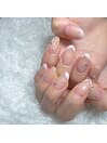 春色フレンチネイル