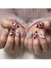 ライフ セカンド(LIFE2nd)/ガーリーリボンネイル