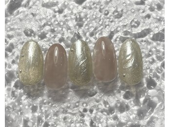 ミュウネイル(miu_nail)/ニュアンス×ぷっくりアート