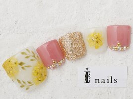 手描きミモザフット