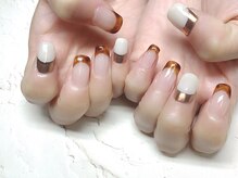 ネイルアンドアイラッシュサロン エスポアール(nail&eyelash salon espoir)/べっ甲フレンチ　フレンチ
