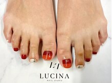 ネイルスタジオ ルキナ(LUCINA)/T-115 バイカラーフットネイル