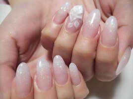 ホワイトグラデ☆スカルプチュア