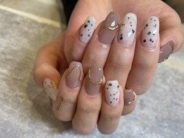 ミラー×牛風ニュアンスネイル