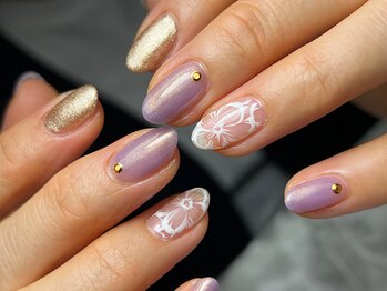 ネイルサロン プール ヴー(Nail Salon Pour Vous)/【シンプル】ワンポイントネイル