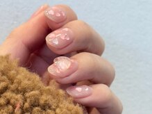 ファンクションネイルズ 表参道 原宿(FUNCTION NAILS)/ハートホログラム/クリア