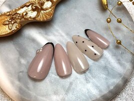 くすみカラードットスキニー