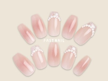 FAST NAIL 荻窪駅前店【パラジェル/ジェルネイル専門/定額/マグネット/フットネイル】/チーク/パール【12390】