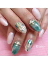アールローズ(R-rose)/シェルアートネイル　￥11000
