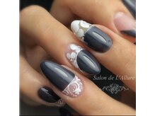 サロンドラリュール(Salon de L'Allure)/ブラックホイルネイル