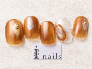 アイネイルズ 池袋店(I-nails)/ブラウンゴールドニュアンス
