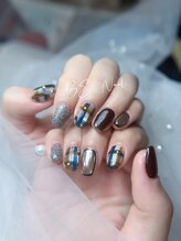 ビーネイル 新松戸(BE NAIL)/チェックxミラーネイル