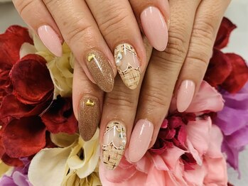 ダブルネイル(Double Nail)/【ほり】バレンタインネイル