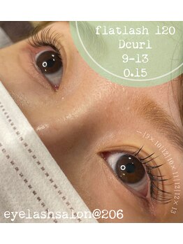 @206 バイ ヘアメイクチョコ(@206 by hair make choco)/フラットラッシュ120