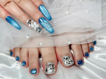 プティ アイビューティ 京橋店(peTiT eyebeauty)/ブルーネイル マグネットネイル