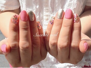 スエルテ ネイルサロン 北千住店/カラフルホロ埋め尽くし ¥9000