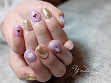 ワイネイル(Y.nail)/パープルデザイン