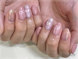 SNS人気！リボンネイル♪