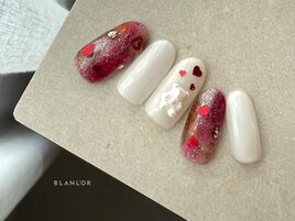 マーブルバレンタインネイル