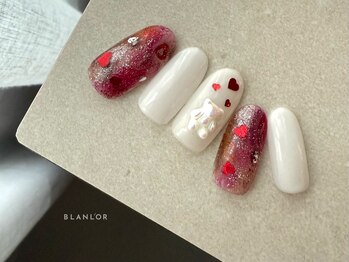ブランロール 中目黒店(Blanl'or)/マーブルバレンタインネイル