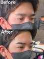 リジット 柏本店(Re:gid) 【眉Wax＋パーマ】眉山を出し綺麗なキリッとイケメン眉をご提案
