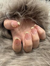 ナルネイル(NALU NAIL)/グラデーション×ミラーフレンチ