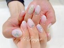 涼しげ♪ホロ花ネイル