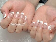 ピカネイル 上野 御徒町(Pika Nail)/カラーフレンチｘベージュｘ春