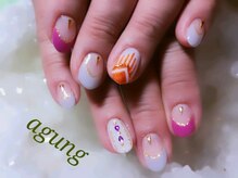アグン(agung)/フリンジ風ネイル