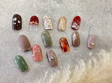 ネイルサロン クール(Nailsalon Coeur)/ワンカラー+1本アート、5500円
