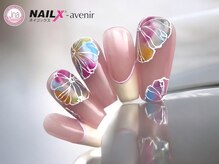ネイリックス アヴェニール(NAILX avenir)/とろけるカラーちゅるんフラワー