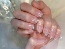 ショートネイル◎ガラスフレンチ
