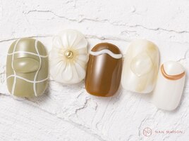 うねうねフラワーチェック¥10550