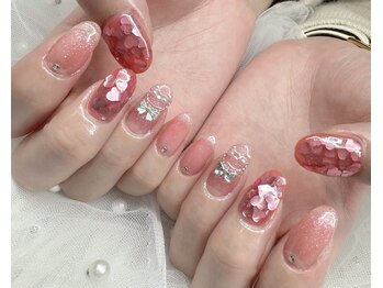 プトゥプトゥ(ptu ptu)/ピンクハートネイル