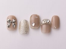 アイネイルズ 恵比寿店(I nails)/リボンビジューフレンチ10480円