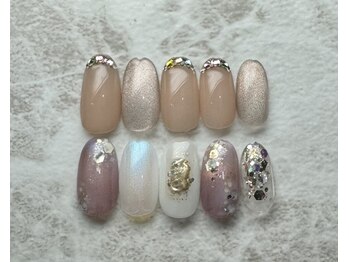 ルアナネイルナゴヤ(LUANA nail nagoya)/ストーンフレンチ、ニュアンス