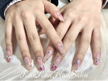 ランラン 池袋(RanRan)/ピンクレオパードネイル