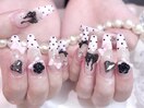 ドットハートフレンチネイル♪
