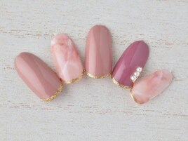 大理石パールネイル【つけ放題】