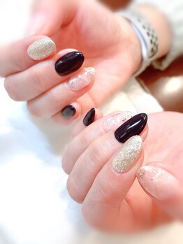 ハーティーネイル hearty nail 溝の口店/ホワイトマーブルネイル