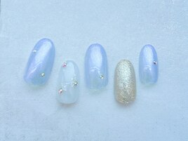 オーロラっぽネイル