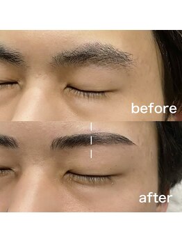 シン 澁谷(.syn.)の写真/トレンド眉毛×骨格・雰囲気で創るあなただけに似合う眉毛に!!メンズ特化サロンならではの手技を[渋谷]