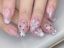 【ドット×ピンク ワンホン】