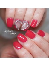 たゆ ネイル(たゆnail)/パラジェル赤ハートネイル