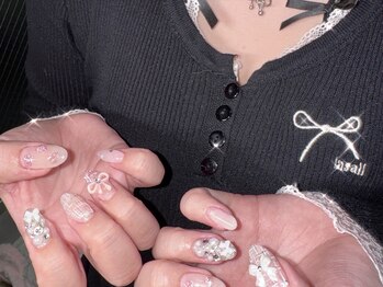 マイリー(maiLY)/グリッターツイードネイル