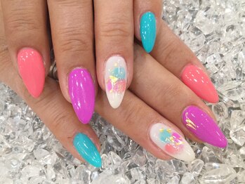カラフルニュアンスネイル